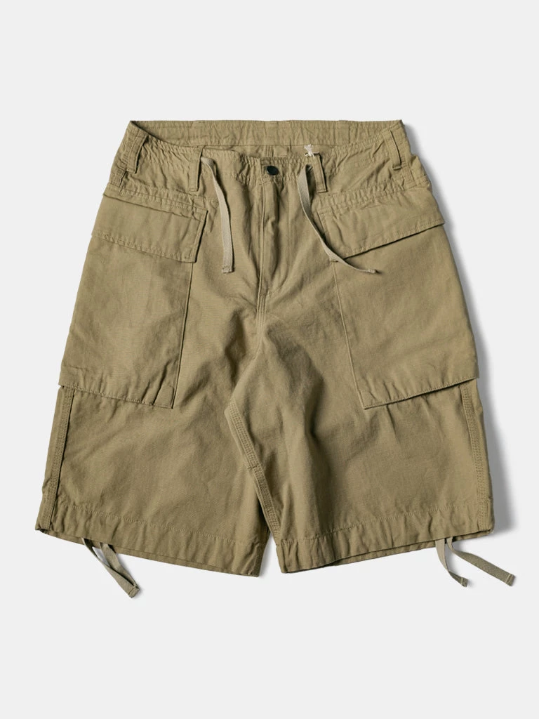 Non Stock MFG. CO. 8.5 Oz Cotton Ripstop Cargo Shorts - Khaki May 2022 1 Non Stock MFG. CO. 8.5 Oz Cotton Ripstop Cargo Shorts - Khaki May 2022