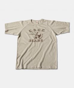 Non Stock MFG. CO. June 2022 Vintage C.S.C.E. Bears Print Raglan Sleeve T-Shirt - Apricot