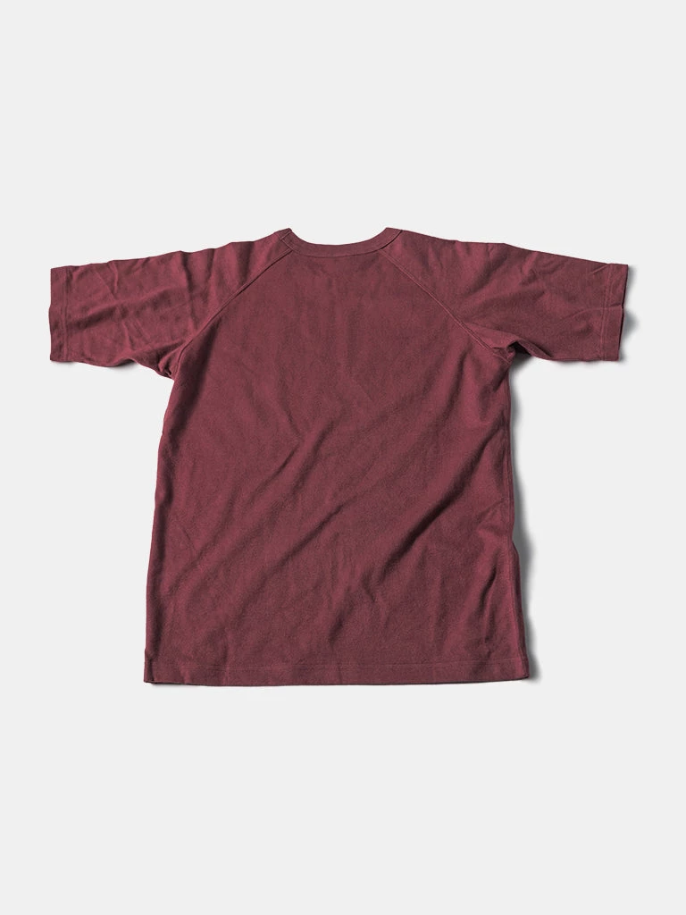 Non Stock MFG. CO. June 2022 Vintage Watterson Basketball Print Raglan Sleeve T-Shirt - Wine Red 2 Non Stock MFG. CO. June 2022 Vintage Watterson Basketball Print Raglan Sleeve T-Shirt - Wine Red