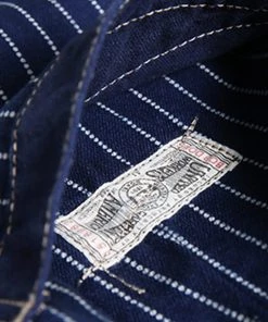 Bob Dong TOPS Lot BW0927 Wabash Indigo Railroad Work Stripe Jacket