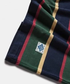 Non Stock MFG. CO. 9.8 Oz IVY Style Striped T-Shirt - Navy/Green