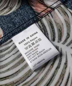 Non Stock MFG. CO. Plants & Flowers Pattern Aloha Shirt - Navy