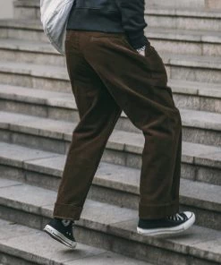Non Stock MFG. CO. BOTTOMS 12.5 Oz 8 Wale Corduroy Trousers - Brown