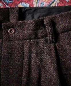 Annual Ring BOTTOMS 1920s Chocolate Brown Tweed Trousers