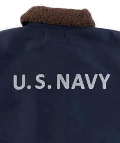 Non Stock MFG. CO. 1940s US Navy N-1 Deck Jacket - Faux Fur Inner - Navy June 2022