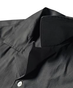 Bronson MFG. CO. Classic Panama Open Collar Shirt - Dark Gray