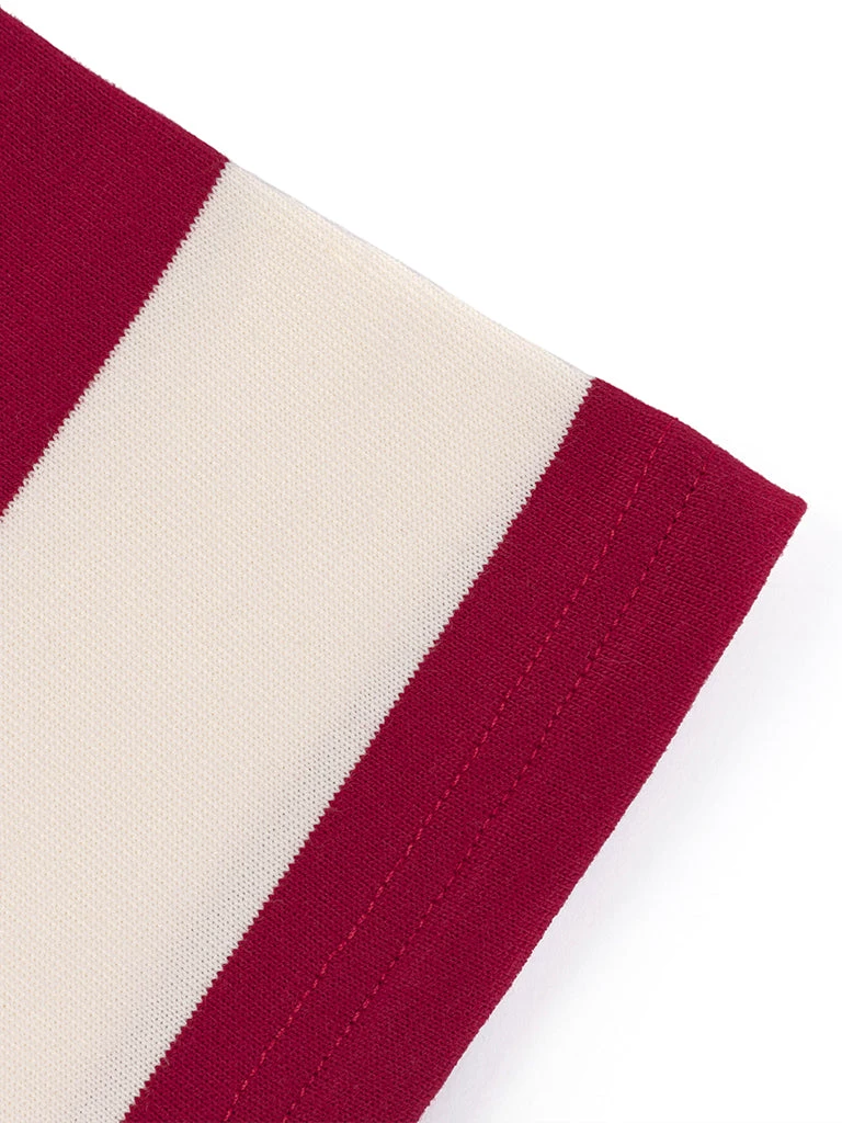 Non Stock MFG. CO. Heavyweight Cotton Wide Striped T-Shirt - Red NEW ARRIVALS 10 Non Stock MFG. CO. Heavyweight Cotton Wide Striped T-Shirt - Red NEW ARRIVALS