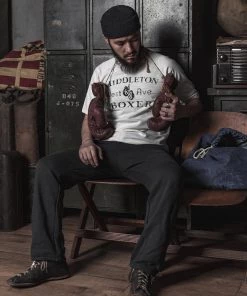 Bronson MFG. CO. Heavy Duty Boxer Physical Training T-Shirt - White Back In Stock