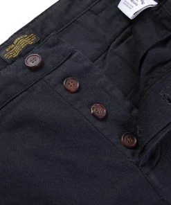 NVGS MFG. & Co. 1940s US Army Herringbone Twill Officer Chino Trousers - Black