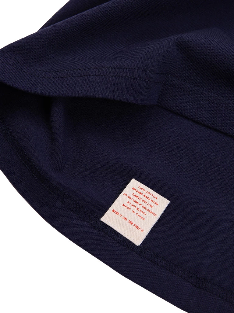 Non Stock MFG. CO. TOPS 9 Oz Cotton Tubular T-Shirt - Navy 11 Non Stock MFG. CO. TOPS 9 Oz Cotton Tubular T-Shirt - Navy