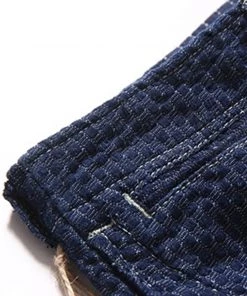 Bob Dong Lot DW7806 Yarn-Dyed Denim Wabash Sashiko Shorts BOTTOMS