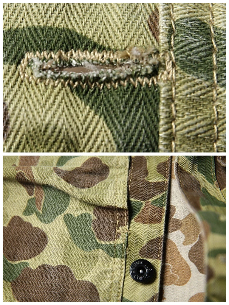 Bronson MFG. CO. TOPS WWII USMC Type P-44 HBT Duck Hunter Camo Jacket 10 Bronson MFG. CO. TOPS WWII USMC Type P-44 HBT Duck Hunter Camo Jacket