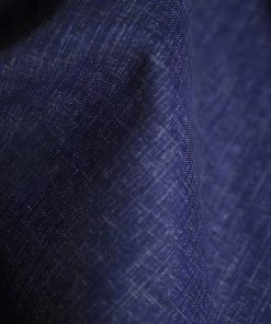 Annual Ring Classic Indigo Print Open Collar Shirt