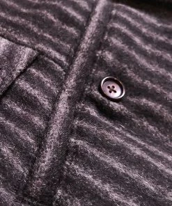 Annual Ring BOTTOMS 1920s Black & Gray Stripe Tweed Trousers