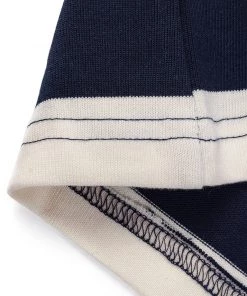 Non Stock MFG. CO. NEW ARRIVALS Heavyweight Cotton Wide Striped T-Shirt - Blue