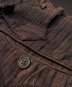 Annual Ring BEST SELLERS French Salt & Pepper Striped Chambray Work Trousers