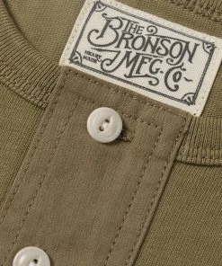 Bronson MFG. CO. Vintage Short Sleeve Henley T-Shirt - Green