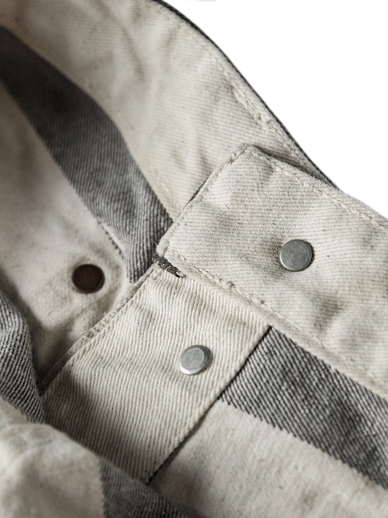 Non Stock MFG. CO. 11.5 Oz Heavyweight Wide Striped Prisoner Shorts 14 Non Stock MFG. CO. 11.5 Oz Heavyweight Wide Striped Prisoner Shorts