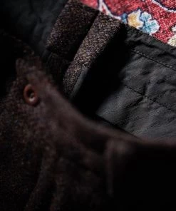 Annual Ring BOTTOMS 1920s Chocolate Brown Tweed Trousers