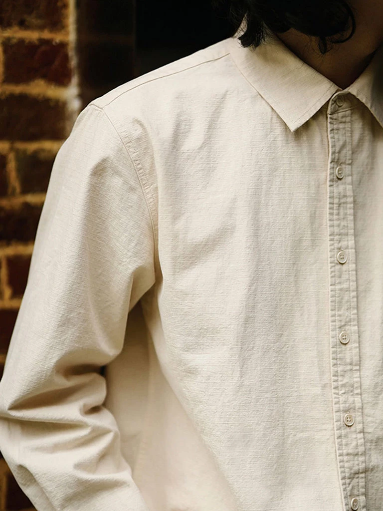 MBBCAR NEW ARRIVALS Ethnic Patch Pocket Long Sleeve Shirt - Beige 7 MBBCAR NEW ARRIVALS Ethnic Patch Pocket Long Sleeve Shirt - Beige