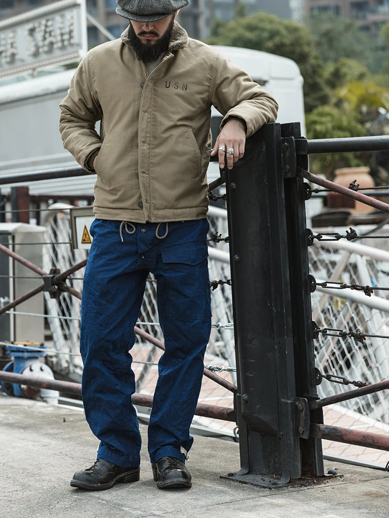 Bronson MFG. CO. TOPS 1940s USN Type N-1 Deck Jacket - Khaki Stencil 6 Bronson MFG. CO. TOPS 1940s USN Type N-1 Deck Jacket - Khaki Stencil