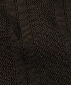 Annual Ring Retro Knitted Jacquard Polo Shirt - Vintage Olive