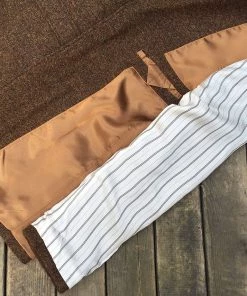 Annual Ring Half Norfolk Tweed Jacket - Brown