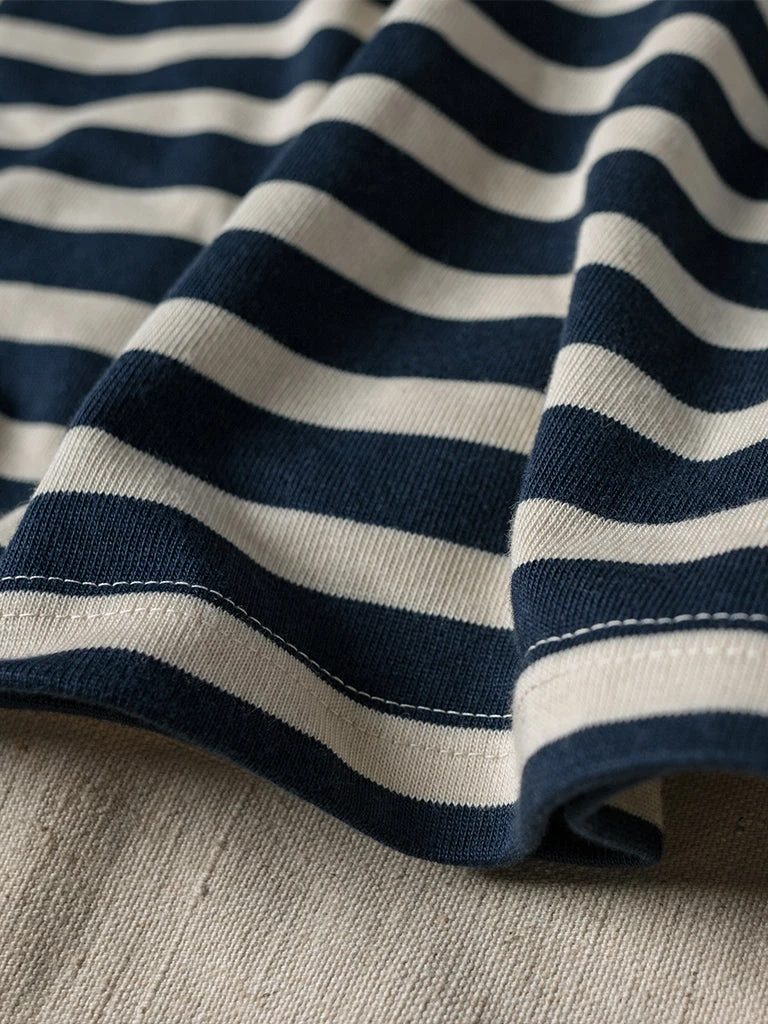 Bronson MFG. CO. French Sailor Boat Neck Breton Stripe T-Shirt - Navy/White BEST SELLERS 10 Bronson MFG. CO. French Sailor Boat Neck Breton Stripe T-Shirt - Navy/White BEST SELLERS