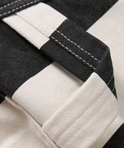 Bob Dong Wide Stripe Prisoner Style Motorcycle High Back Vintage Bib Overalls BOTTOMS