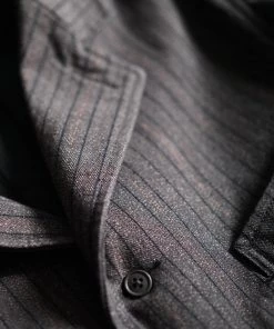 Annual Ring 1900s French Salt & Pepper Striped Chambray Sack Jacket BEST SELLERS