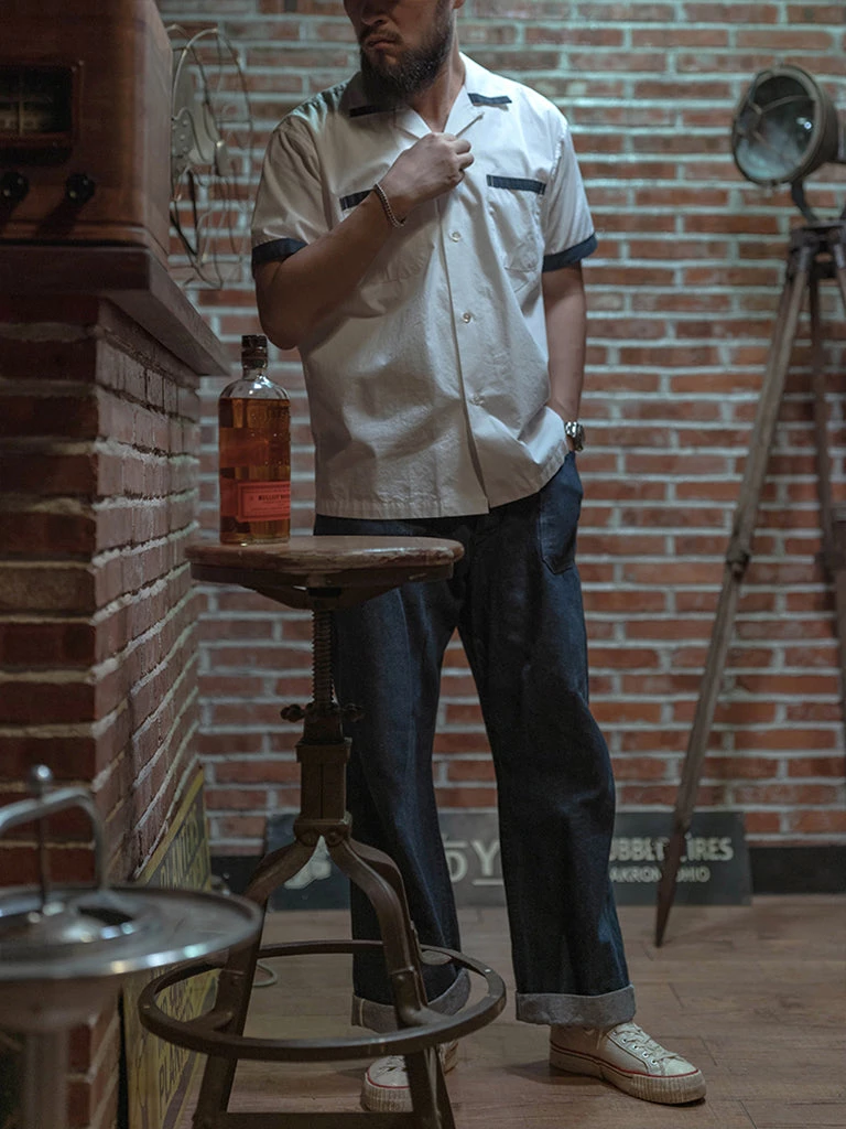 Bronson MFG. CO. TOPS Bomb Squadron “Grim Reaper” Force Base Souvenir Bowling Shirt 8 Bronson MFG. CO. TOPS Bomb Squadron “Grim Reaper” Force Base Souvenir Bowling Shirt