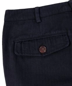 NVGS MFG. & Co. 1940s US Army Herringbone Twill Officer Chino Trousers - Black