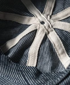 Non Stock MFG. CO. Old Time Denim Stripe Newsboy Cap