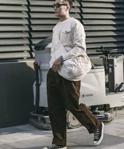 Non Stock MFG. CO. BOTTOMS 12.5 Oz 8 Wale Corduroy Trousers - Brown