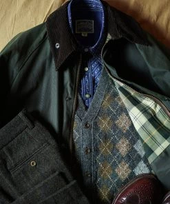 Annual Ring Shetland Wool Argyle Sweater Vest TOPS