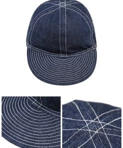 Bronson MFG. CO. USAAF WWII Type A-3 Cap - Indigo ACCESSORIES 10 Bronson MFG. CO. USAAF WWII Type A-3 Cap - Indigo ACCESSORIES