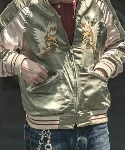 Non Stock MFG. CO. 1950s Reversible Acetate Souvenir Jacket - Falcon × Tiger NEW ARRIVALS