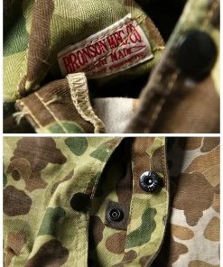 Bronson MFG. CO. TOPS WWII USMC Type P-44 HBT Duck Hunter Camo Jacket 24 Bronson MFG. CO. TOPS WWII USMC Type P-44 HBT Duck Hunter Camo Jacket