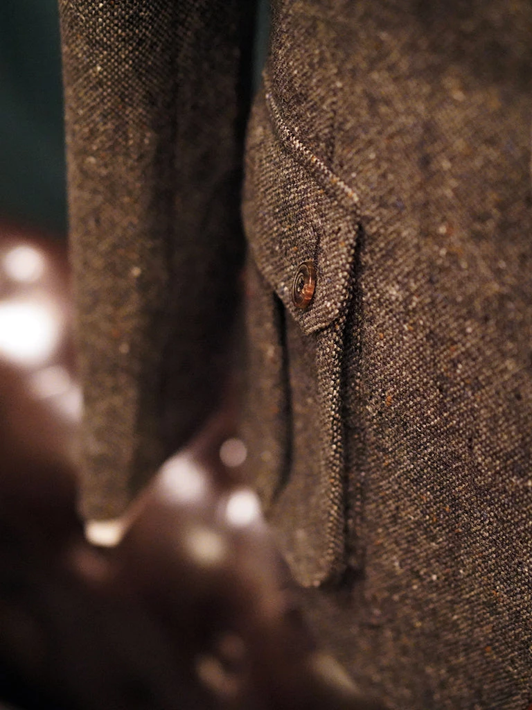 Annual Ring Coloured Speckle Tweed Safari Jacket TOPS 13 Annual Ring Coloured Speckle Tweed Safari Jacket TOPS