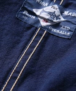 Bob Dong TOPS Lot BW0927 Wabash Indigo Railroad Work Stripe Jacket