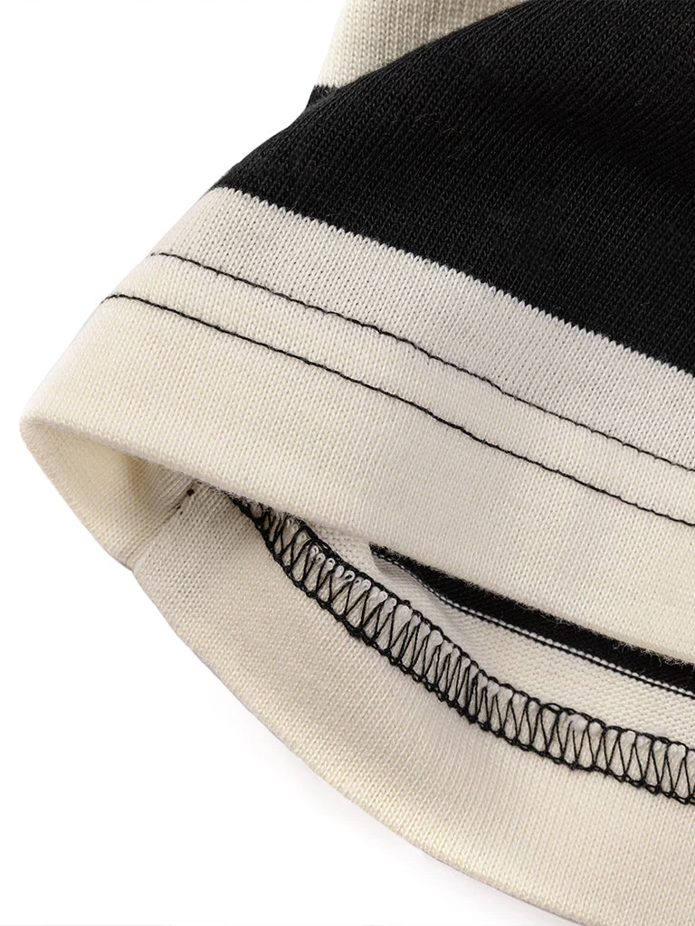 Non Stock MFG. CO. Heavyweight Cotton Wide Striped T-Shirt - Black 12 Non Stock MFG. CO. Heavyweight Cotton Wide Striped T-Shirt - Black