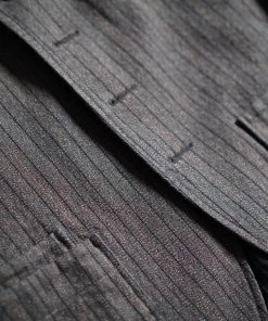 Annual Ring 1900s French Salt & Pepper Striped Chambray Sack Jacket BEST SELLERS