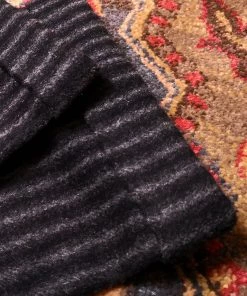 Annual Ring BOTTOMS 1920s Black & Gray Stripe Tweed Trousers