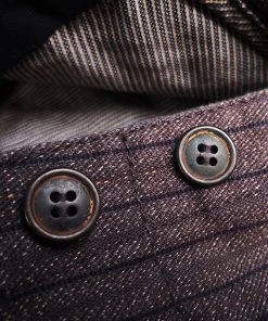 Annual Ring BEST SELLERS French Salt & Pepper Striped Chambray Work Trousers