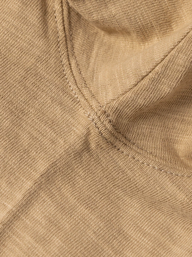 Non Stock MFG. CO. Heavyweight US Cotton Gusset Tubular T-Shirt - Sand 10 Non Stock MFG. CO. Heavyweight US Cotton Gusset Tubular T-Shirt - Sand