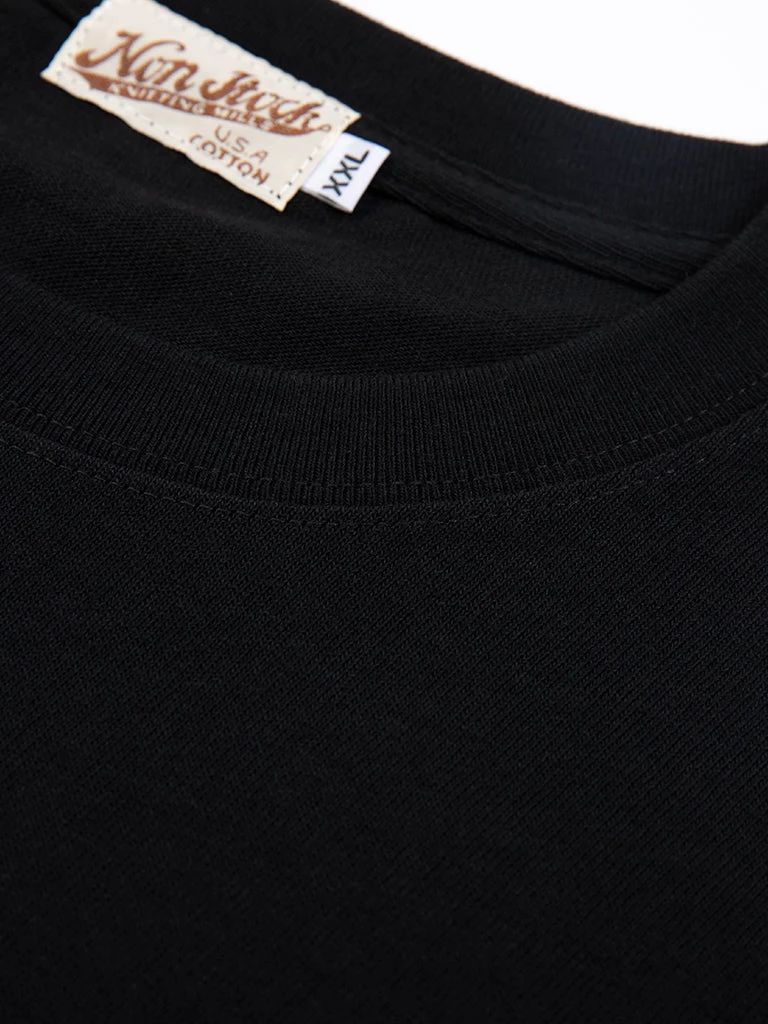 Non Stock MFG. CO. TOPS 9 Oz Cotton Tubular T-Shirt - Black 9 Non Stock MFG. CO. TOPS 9 Oz Cotton Tubular T-Shirt - Black