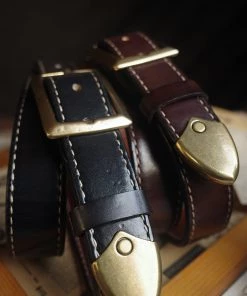 Old Selling Leather Vintage Style Leather Reversible Belt ACCESSORIES