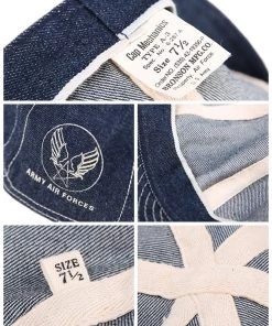 Bronson MFG. CO. USAAF WWII Type A-3 Cap - Indigo ACCESSORIES 11 Bronson MFG. CO. USAAF WWII Type A-3 Cap - Indigo ACCESSORIES