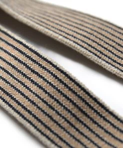 Bronson MFG. CO. ACCESSORIES Old-Time Y-Back Leather Button Suspender - Blue/Yellow Stripe