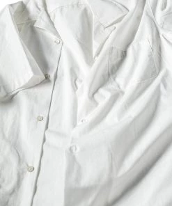 Bronson MFG. CO. Classic Panama Open Collar Shirt - Ivory White